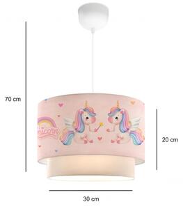 Lustră pentru copii CANDY 1xE27/40W/230V roz