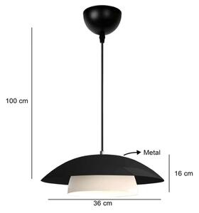 Lampă suspendată pe cablu MOONLIGH 1xE27/40W/230V, neagră