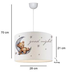 Lustră pentru copii CANDY 1xE27/40W/230V alb/maro