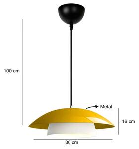 Lustră pe cablu MOONLIGH 1xE27/40W/230V galbenă