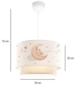 Lustră pentru copii CANDY 1xE27/40W/230V alb/bej