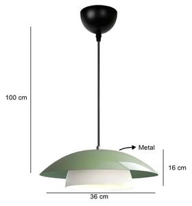 Lustră cu cablu MOONLIGH 1xE27/40W/230V verde