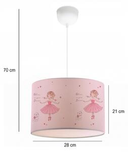 Lustră pentru copii CANDY 1xE27/40W/230V roz