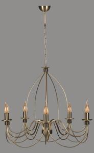 Candelabru CLASSIC cu lanț, 5xE14/40W/230V, bronz