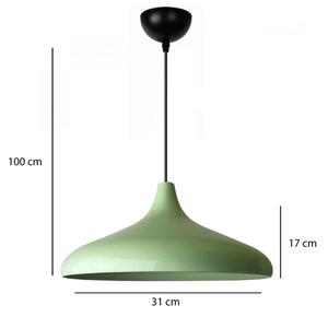 Lustră pe cablu VULCANO 1xE27/40W/230V verde