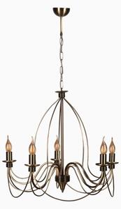Candelabru CLASSIC cu lanț, 5xE14/40W/230V, bronz
