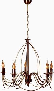 Candelabru CLASSIC cu lanț, 5xE14/40W/230V, bronz