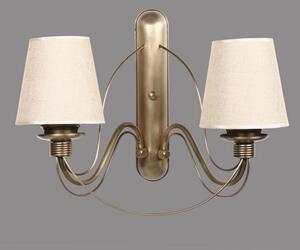 Aplică de perete CLASSIC, 2x E27, 40 W, 230 V, bronz/bej