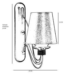 Aplica de perete CLASSIC 1xE27/40W/230V bronz/bej