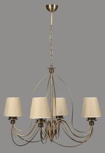 Candelabru cu lanț CLASSIC 4xE14/40W/230V bronz/bej