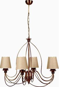 Candelabru cu lanț CLASSIC 4xE14/40W/230V bronz/bej