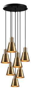 Candelabru pe cablu KEM 7xE27/40W/230V auriu