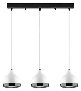 Lustră pe cablu YILDO 3xE27/40W/230V alb/negru