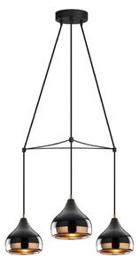 Lustră pe cablu YILDO, 3xE27/40W/230V, negru/cupru