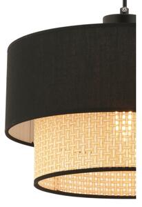 Lampă suspendată pe cablu ECHO, 1xE27/60W/230V, negru/bej