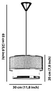Pendul cu cablu ECHO 1xE27/60W/230V negru/crem