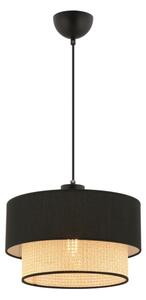 Lampă suspendată pe cablu ECHO, 1xE27/60W/230V, negru/bej