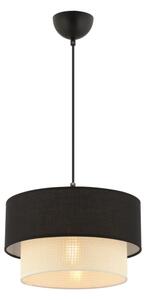 Pendul cu cablu ECHO 1xE27/60W/230V negru/crem