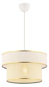 Lustră pe cablu ERO 1xE27/60W/230V crem/auriu
