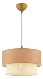 Lampă suspendată cu cablu ECHO 1xE27/60W/230V maro/crem