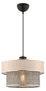 Pendul pe cablu ERO 1xE27/60W/230V crem/gri