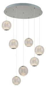 Lustră LED suspendată cu cablu CREMONA 7xLED/5W/230V 3000K crom mat