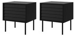 SET 2x noptieră CORTINA 51x45 cm negru