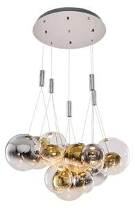 Lustră LED pe cablu ENNA 15xG9/5W/230V 3000K fumuriu/auriu