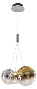 Lustră LED suspendată pe cablu ENNA, 3x G9, 5W, 230V, 3000K, fumuriu/auriu