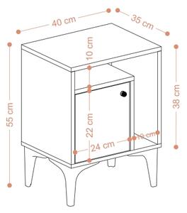 Noptieră NUNO 55x40 cm stejar safir