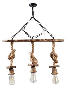 Candelabru EREBOS pe lanț 3xE27/40W/230V maro