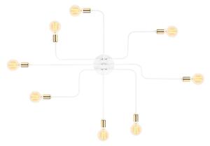 Lustră aplicată TRUVA, 8x E27, 40W, 230V, alb/auriu
