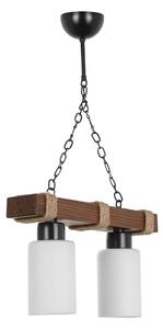 Candelabru pe lanț JASMIN 2xE27/40W/230V maro/alb