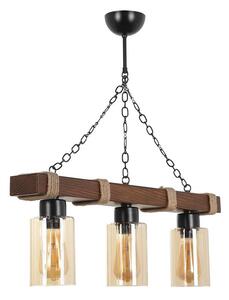 Candelabru pe lanț JASMIN 3xE27/40W/230V maro/bej