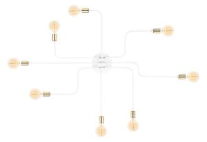 Lustră aplicată TRUVA, 8x E27, 40W, 230V, alb/auriu