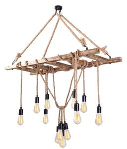 Candelabru suspendat pe cablu EREBOS 12xE27/40W/230V, maro