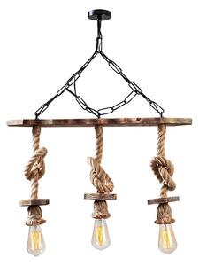 Candelabru EREBOS pe lanț 3xE27/40W/230V maro