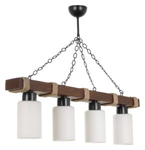Candelabru cu lanț JASMIN 4xE27/40W/230V maro/alb