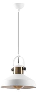 Lampă suspendată pe cablu DODO, 1xE27/40W/230V, alb/bronzat