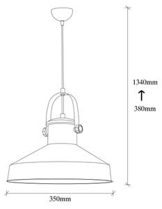 Pendul pe cablu DODO 1xE27/40W/230V negru/bronz