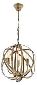 Candelabru IRONBALL cu lanț, 3xE27/40W/230V, auriu