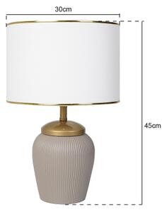 Lampă de masă RAMZES 1xE27/40W/230V alb/bej