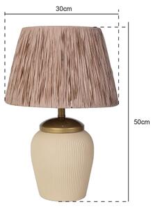 Lampă de birou RAMZES 1xE27/40W/230V crem/maro