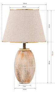 Lampă de masă RAMZES 1xE27/40W/230V crem/auriu
