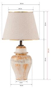 Lampă de masă RAMZES 1xE27/40W/230V crem/auriu