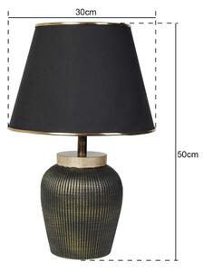 Lampă de masă RAMZES, 1xE27/40W/230V, negru/auriu