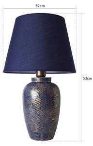 Lampă de masă RAMZES 1xE27/40W/230V albastră