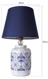 Lampă de masă RAMZES 1xE27/40W/230V albastră/albă