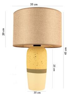 Lampă de masă RAMZES 1xE27/40W/230V bej/galben
