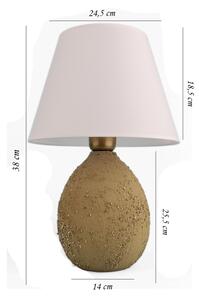 Lampă de masă RAMZES 1xE27/40W/230V alb/maro